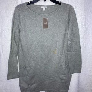 NWT Grey heather sweater- pure jill by J.Jill
